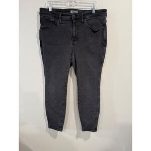 Madewell 10 High Rise Skinny Jeans Black Wash Womens Size 16w